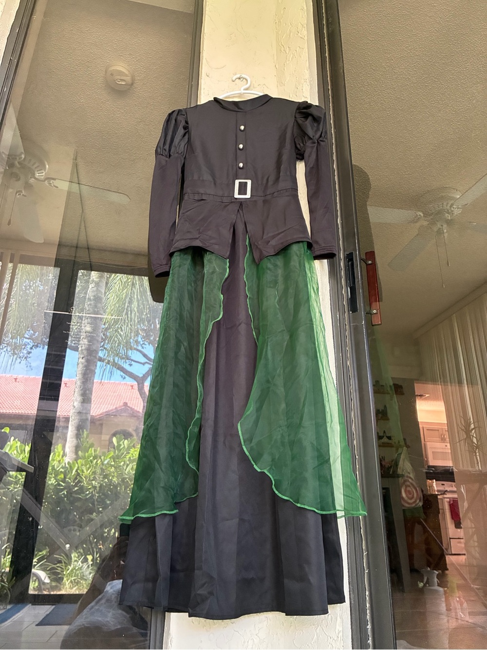 IKALI Women’s Gothic Green Witch Costume - Size S (4-6) - Halloween Cosplay - Picture 4 of 6
